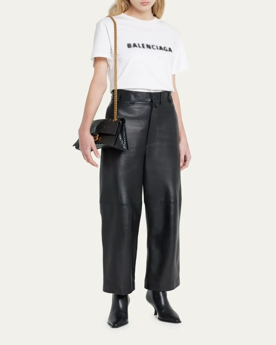 Balenciaga Crush Croc-Embossed Small Shoulder Bag | Thumbnail 2 Balenciaga Crush Croc-Embossed Small Shoulder Bag | Thumbnail 2