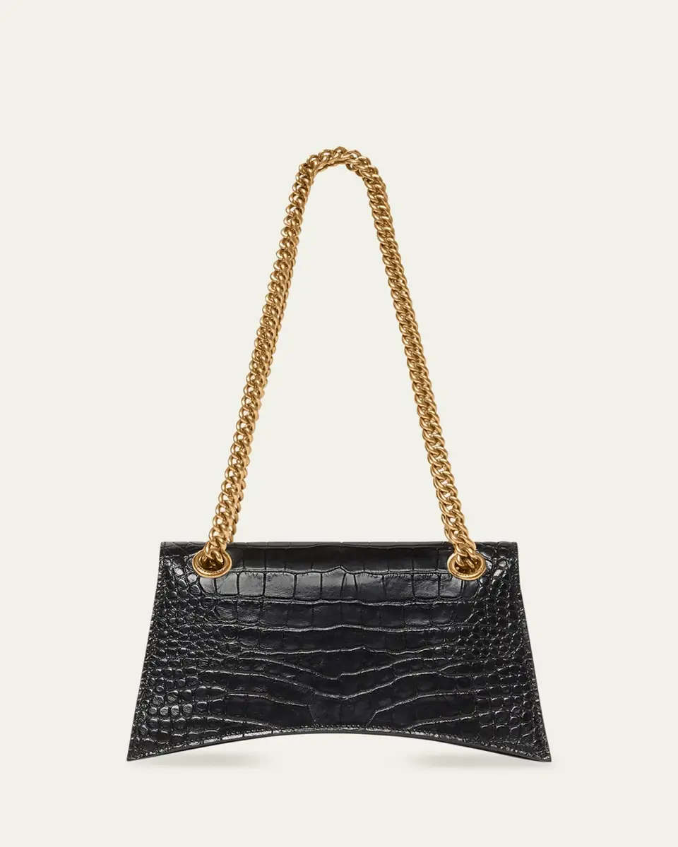 Balenciaga Crush Croc-Embossed Small Shoulder Bag | Thumbnail 4 Balenciaga Crush Croc-Embossed Small Shoulder Bag | Thumbnail 4