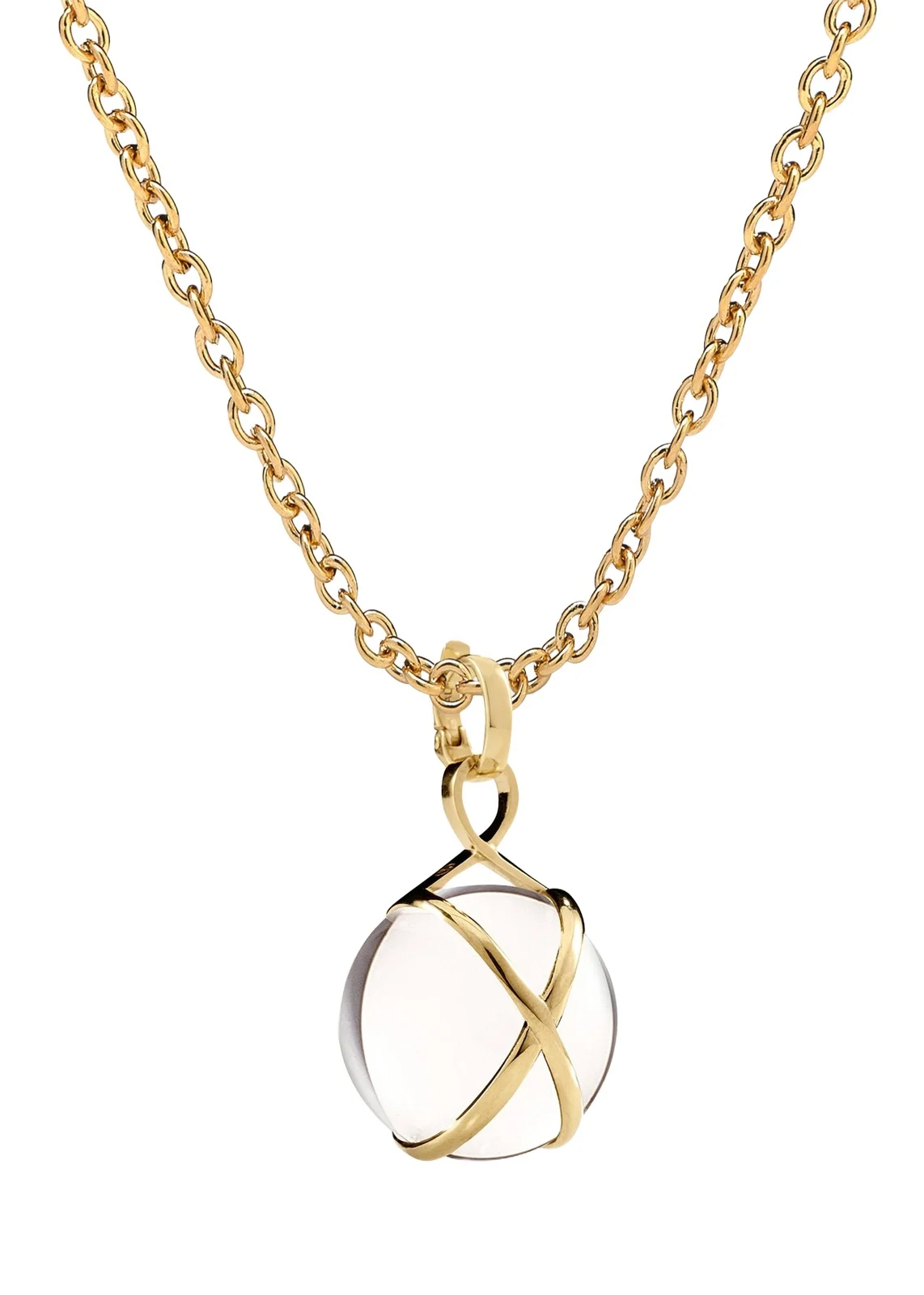 Prisma 18k Gold & Crystal Quartz Large Pendant Luxe Chain Necklace Prisma 18k Gold & Crystal Quartz Large Pendant Luxe Chain Necklace