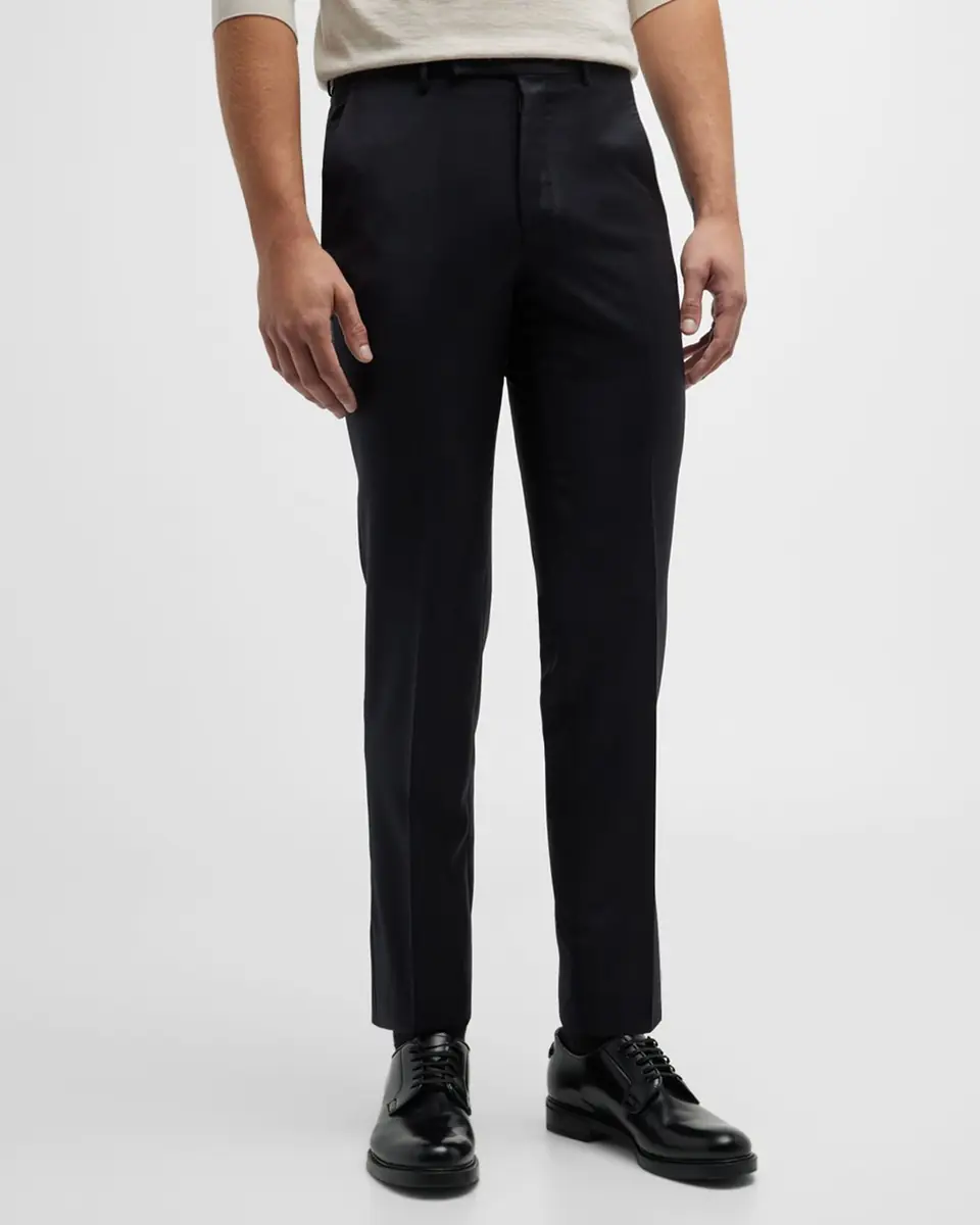 ZEGNA Men's Trofeo Slim-Straight Trousers | Thumbnail 3 ZEGNA Men's Trofeo Slim-Straight Trousers | Thumbnail 3