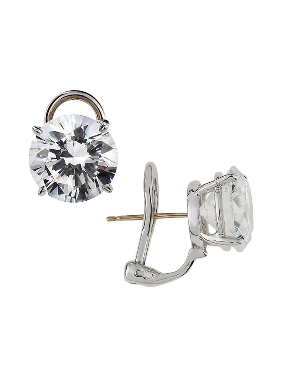 FANTASIA by DESERIO CZ Round Stud Earrings, 10.00 TCW