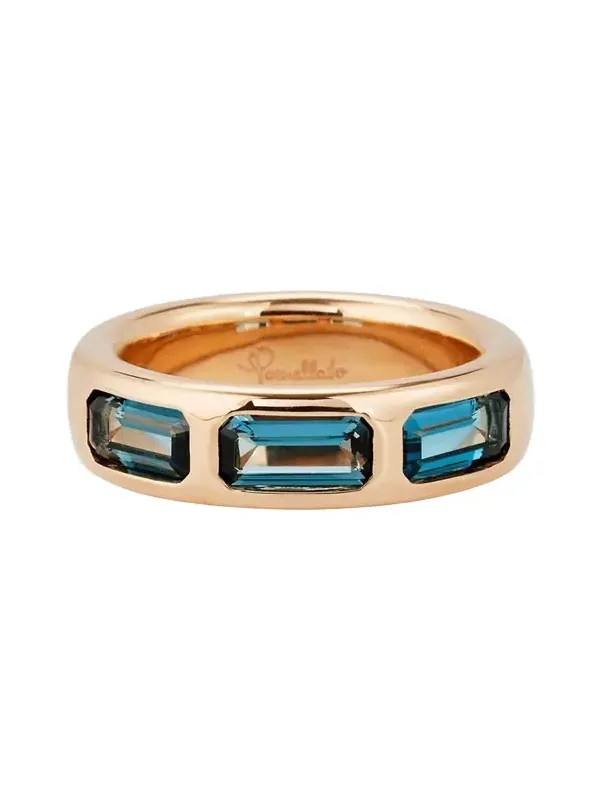 18K Rose Gold Iconica Ring with London Blue Topaz