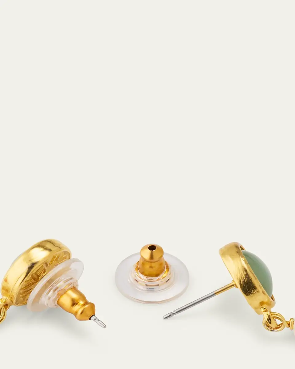 ben-amun 24k Electroplated Gold Mixed-Stone Drop Earrings | Thumbnail 4 ben-amun 24k Electroplated Gold Mixed-Stone Drop Earrings | Thumbnail 4
