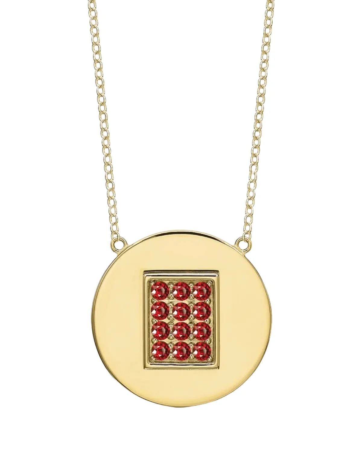 Tracee Nichols 14K Gold Garnet Birthstone Token Necklace