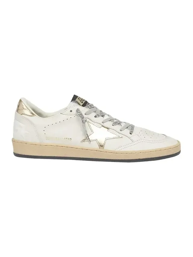 Ball Star Mixed Leather Low-Top Sneakers