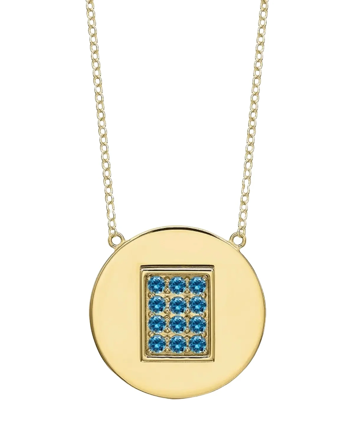14K Gold Aquamarine Birthstone Necklace 14K Gold Aquamarine Birthstone Necklace