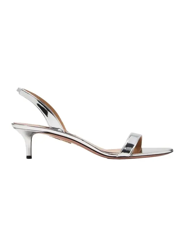 So Nude Metallic Halter Sandals