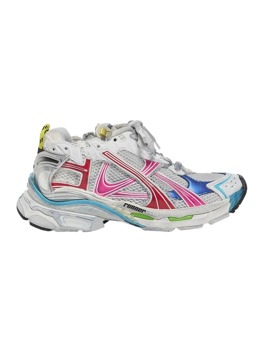 Balenciaga Men's Multicolor Mesh Runner Sneakers
