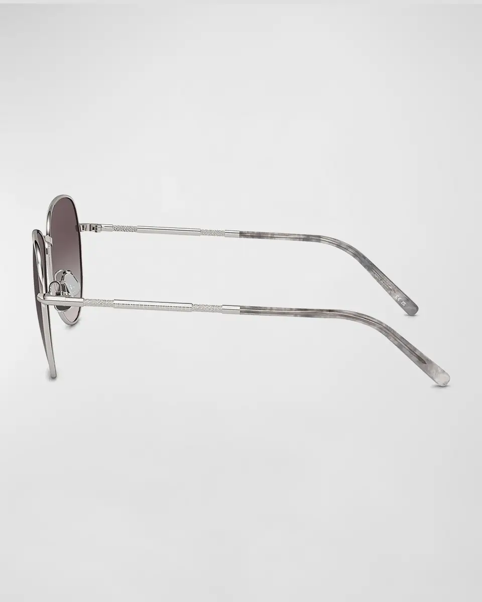 Brunello Cucinelli Oversized Titanium & Plastic Aviator Sunglasses | Thumbnail 13 Brunello Cucinelli Oversized Titanium & Plastic Aviator Sunglasses | Thumbnail 13