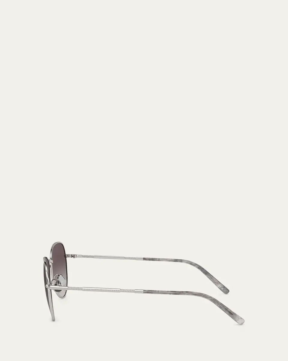 Brunello Cucinelli Oversized Titanium & Plastic Aviator Sunglasses | Thumbnail 6 Brunello Cucinelli Oversized Titanium & Plastic Aviator Sunglasses | Thumbnail 6