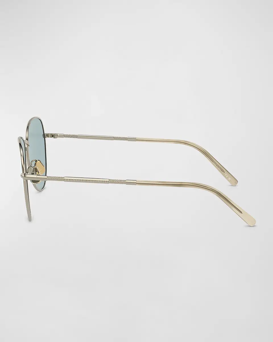 Brunello Cucinelli Oversized Titanium & Plastic Aviator Sunglasses | Thumbnail 10 Brunello Cucinelli Oversized Titanium & Plastic Aviator Sunglasses | Thumbnail 10