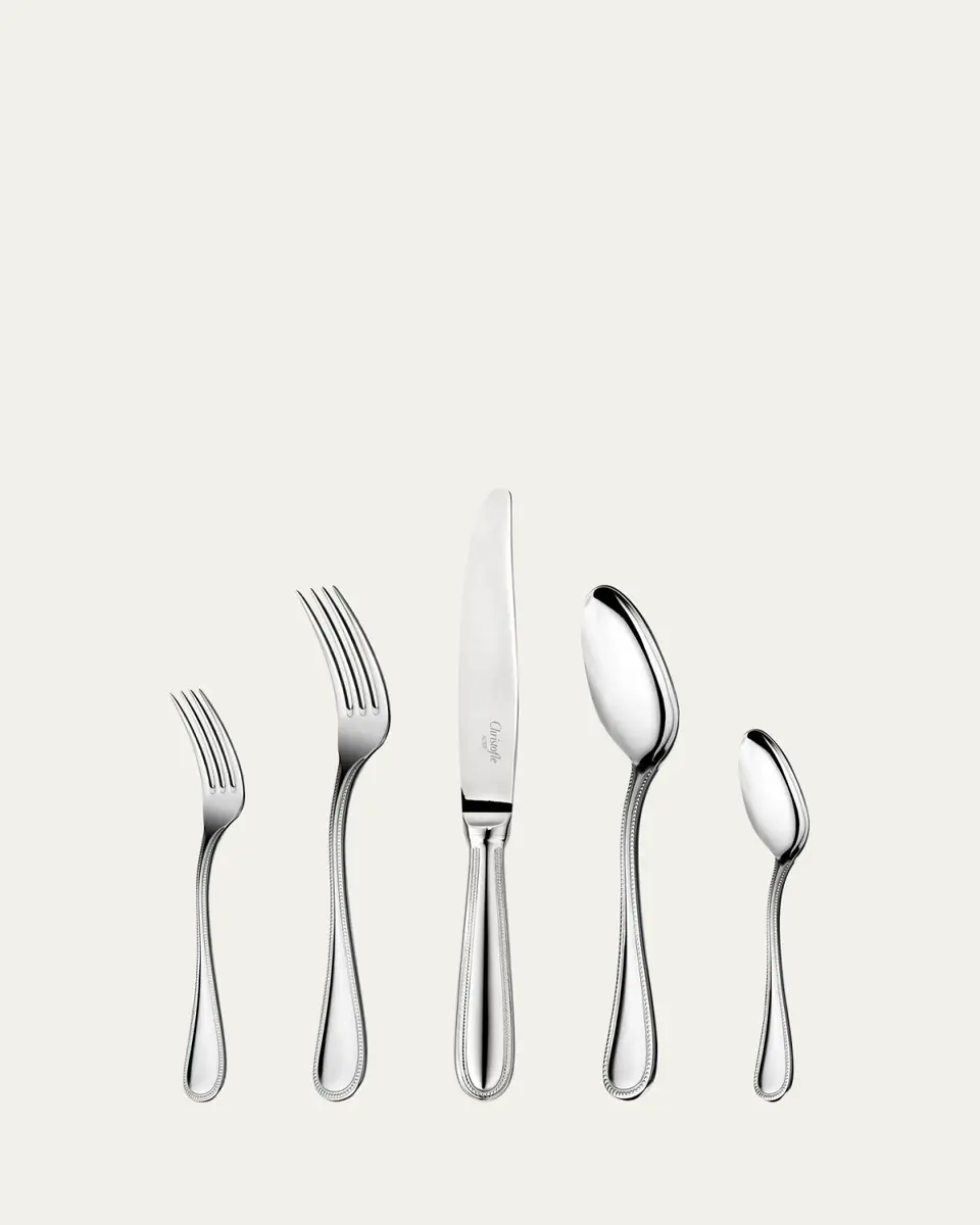 Christofle Perle Stainless Steel Flatware Place Setting | Thumbnail 2 Christofle Perle Stainless Steel Flatware Place Setting | Thumbnail 2