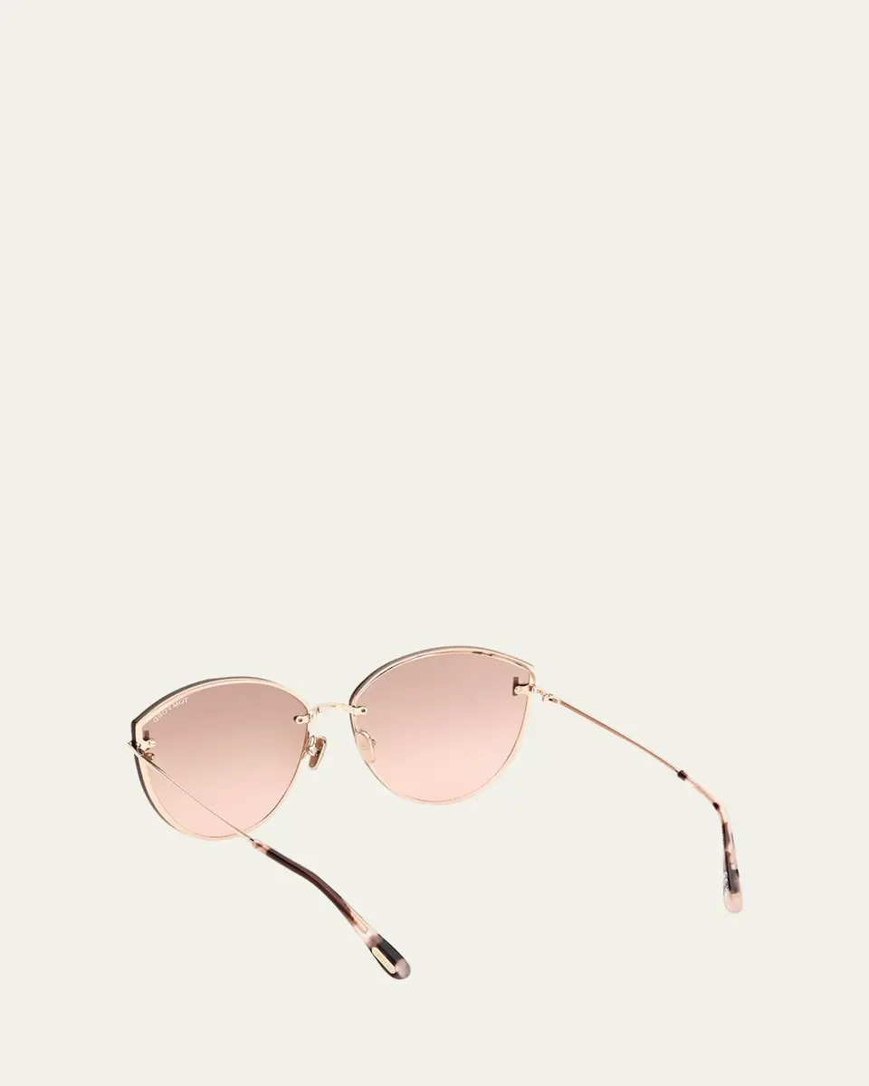 Tom Ford Evangeline Metal Cat-Eye Sunglasses | Thumbnail 2