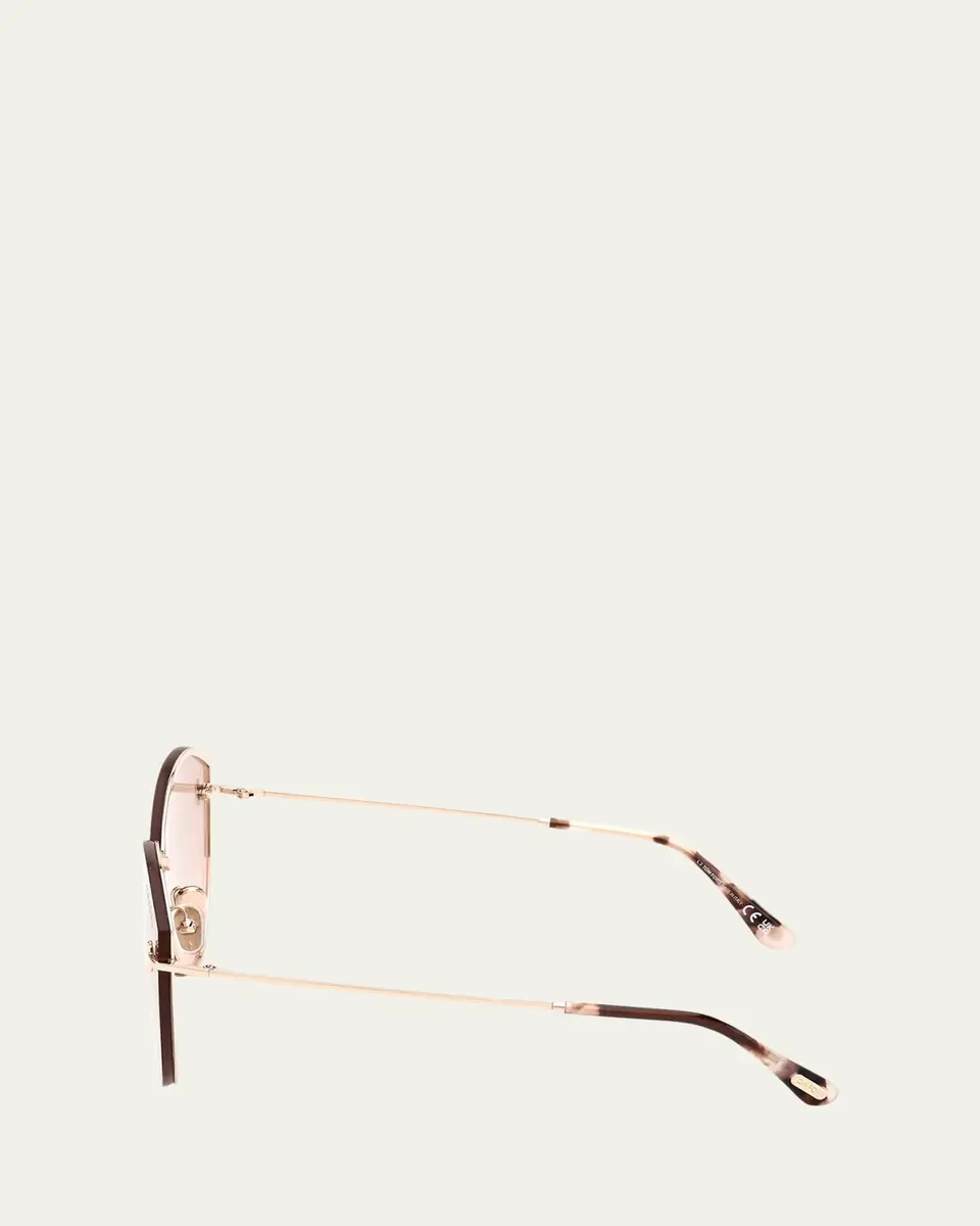 Tom Ford Evangeline Metal Cat-Eye Sunglasses | Thumbnail 3