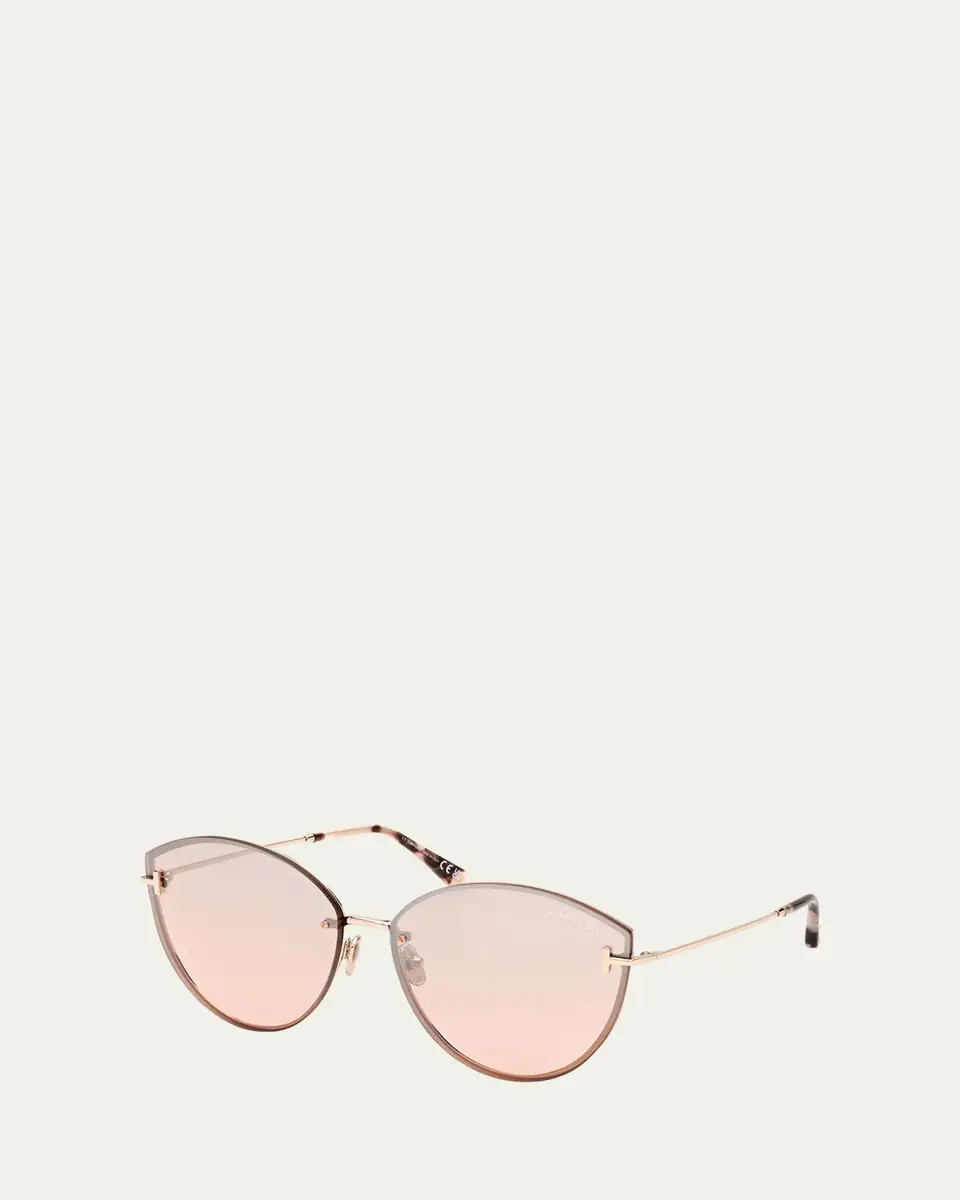 Tom Ford Evangeline Metal Cat-Eye Sunglasses | Thumbnail 4