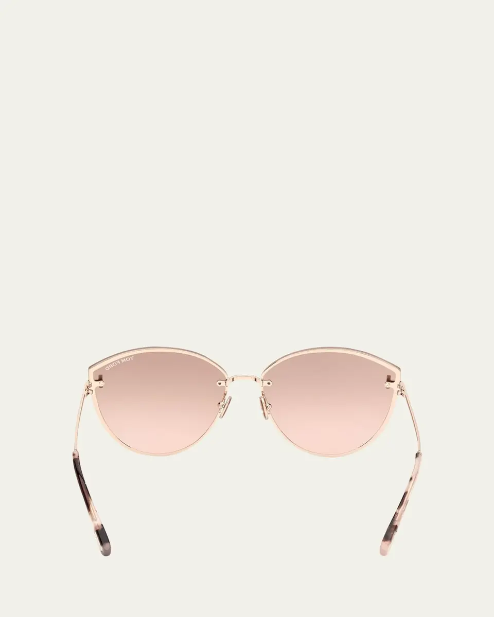 Tom Ford Evangeline Metal Cat-Eye Sunglasses | Thumbnail 5