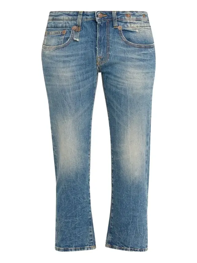 R13 Boy Straight Cropped Jeans