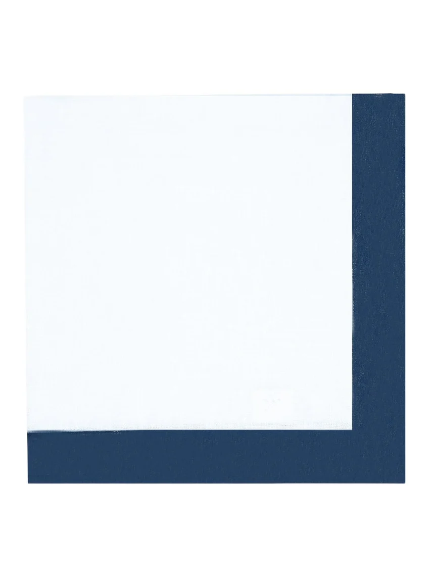 Nomi K Navy Shimmer Border Napkin