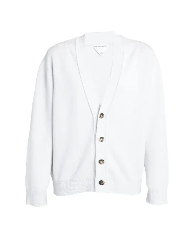 Classic Cashmere Cardigan with Intrec Patches Classic Cashmere Cardigan with Intrec Patches