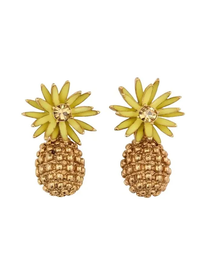 Flower Post with Cactus Drop Earrings