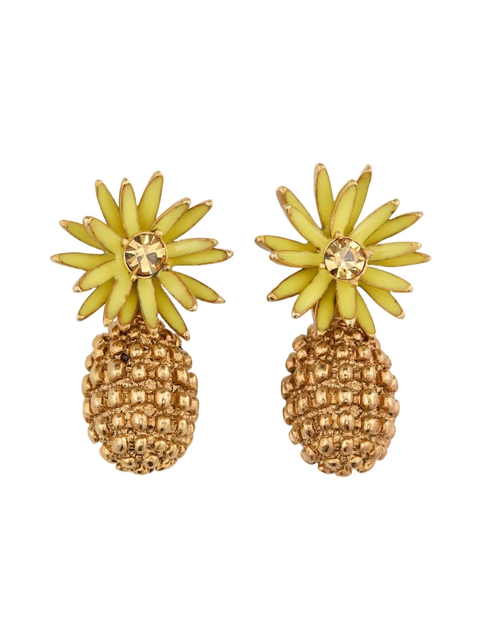 Flower Post with Cactus Drop Earrings