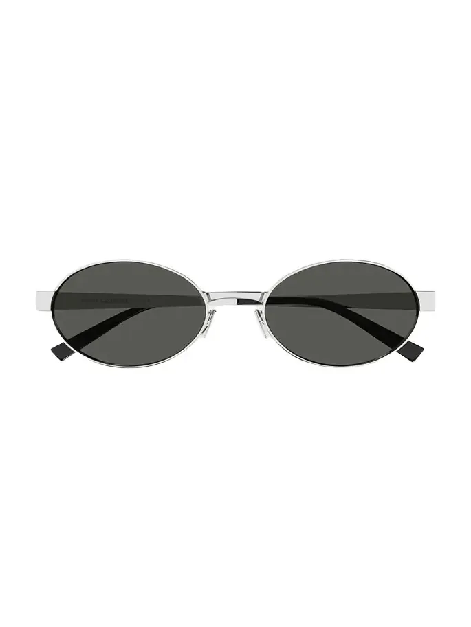 Saint Laurent Logo Metal Oval Sunglasses