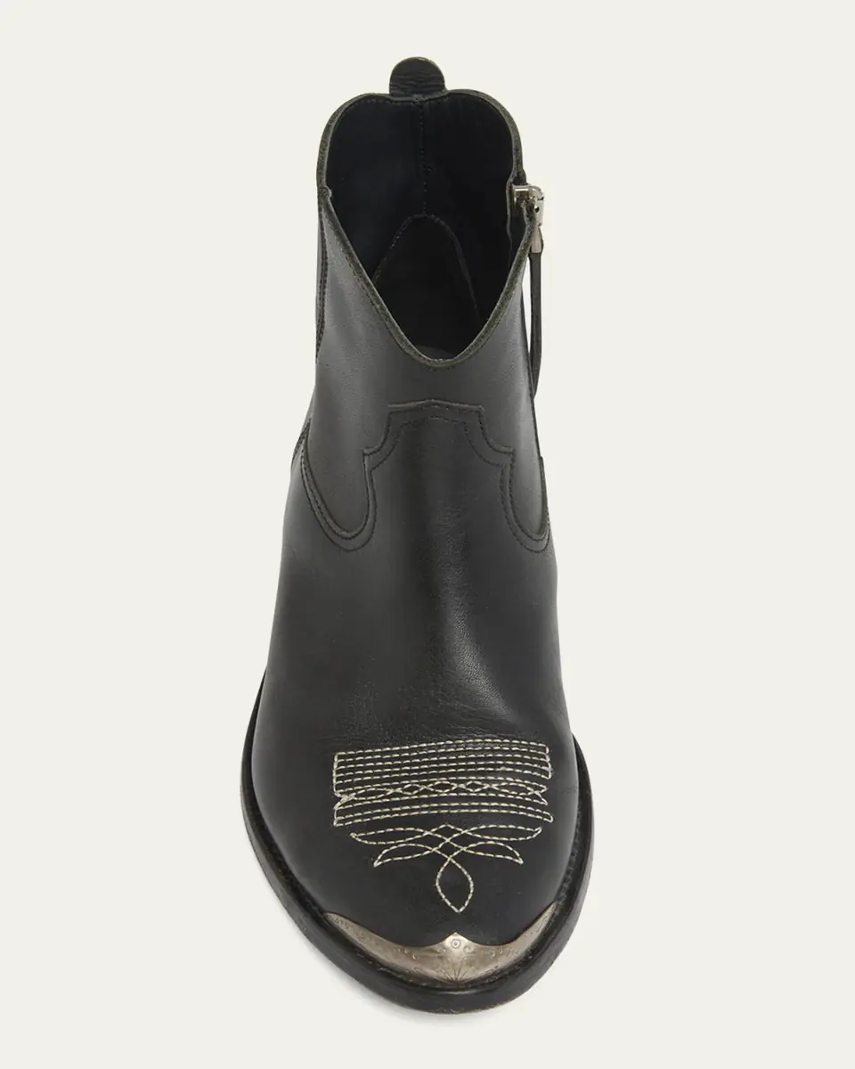 Golden Goose Young Leather Zip Cowboy Ankle Boots | Thumbnail 5