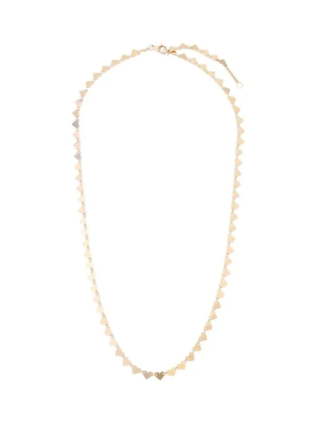 14K Gold Laser Heart Chain Necklace