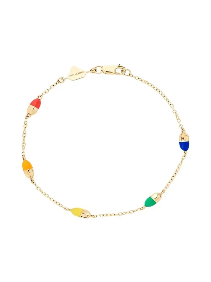 14K Yellow Gold Pill By-The-Yard Bracelet