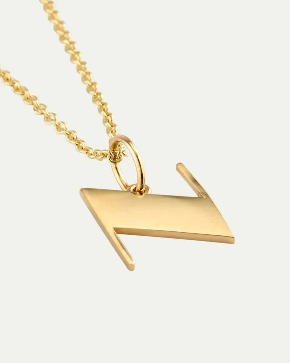 Sydney Evan 14K Pure Block Initial Necklace | Thumbnail 3