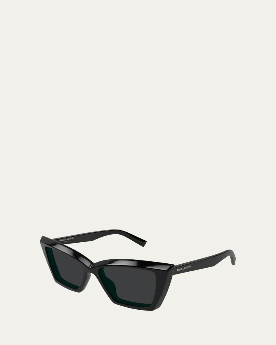 Saint Laurent Beveled Acetate Cat-Eye Sunglasses | Thumbnail 5