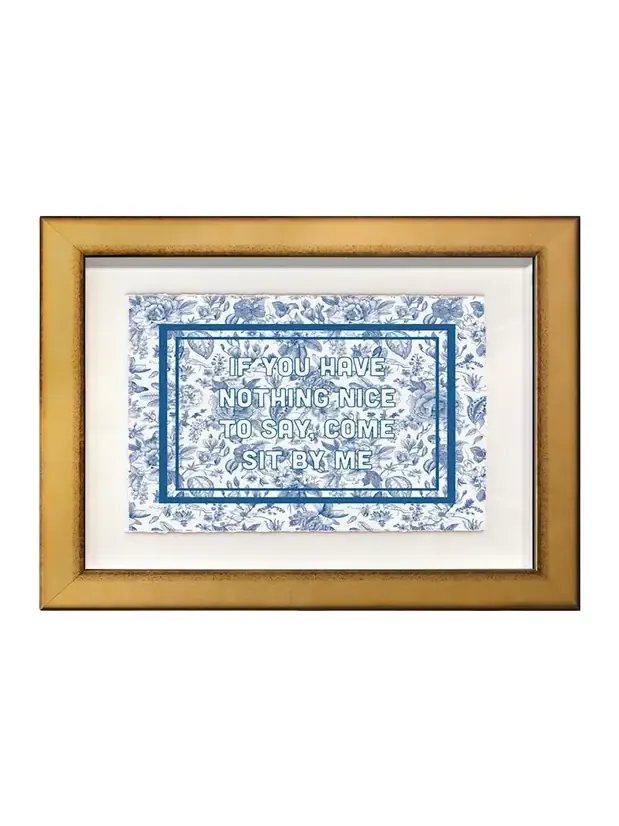 Nick Mele Fine Art Text J "Nothing Nice" Art Print by Nick Mele