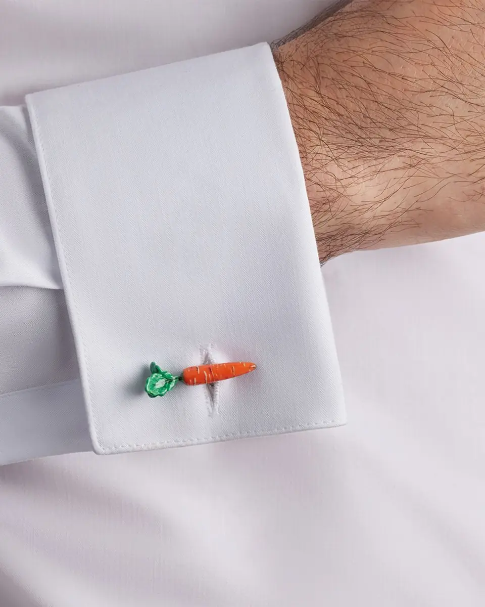 Fils Unique Men's Carrots Enamel Cufflinks | Thumbnail 2