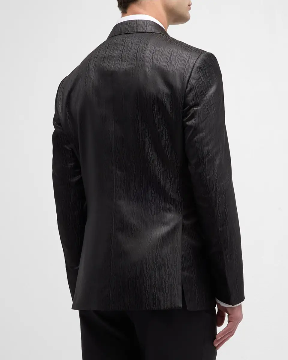 Giorgio Armani Men's Tonal Jacquard Dinner Jacket | Thumbnail 2 Giorgio Armani Men's Tonal Jacquard Dinner Jacket | Thumbnail 2