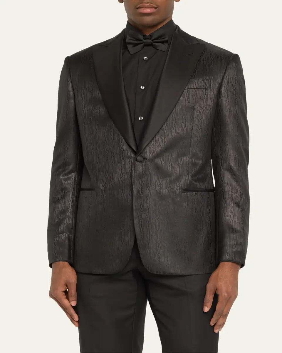 Giorgio Armani Men's Tonal Jacquard Dinner Jacket | Thumbnail 11 Giorgio Armani Men's Tonal Jacquard Dinner Jacket | Thumbnail 11