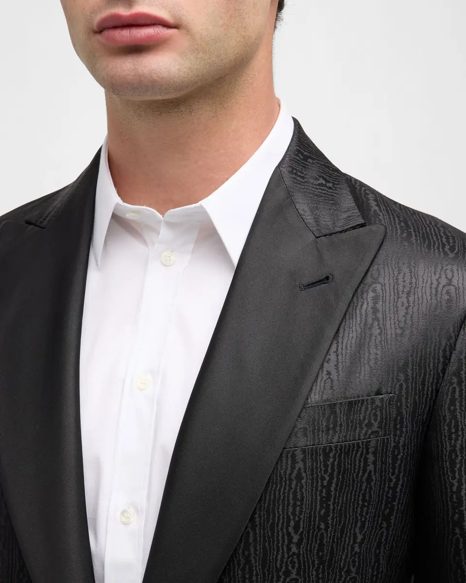 Giorgio Armani Men's Tonal Jacquard Dinner Jacket | Thumbnail 4 Giorgio Armani Men's Tonal Jacquard Dinner Jacket | Thumbnail 4