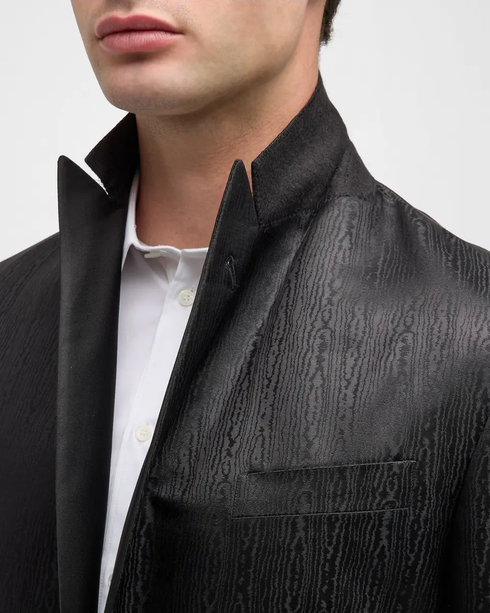 Giorgio Armani Men's Tonal Jacquard Dinner Jacket | Thumbnail 6 Giorgio Armani Men's Tonal Jacquard Dinner Jacket | Thumbnail 6