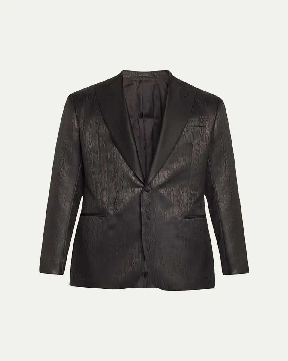 Giorgio Armani Men's Tonal Jacquard Dinner Jacket | Thumbnail 8 Giorgio Armani Men's Tonal Jacquard Dinner Jacket | Thumbnail 8