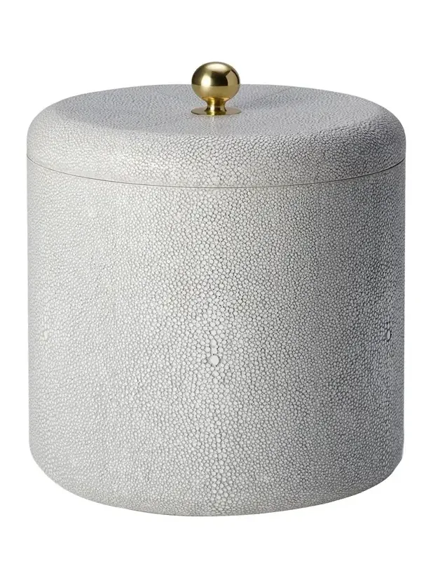 AERIN Faux Shagreen Ice Bucket, Chocolate
