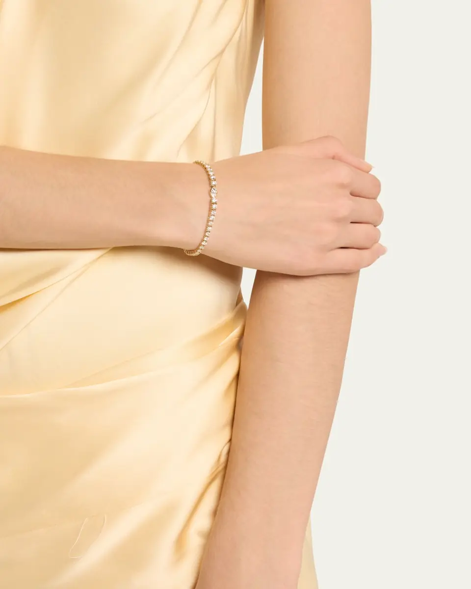 MONICA RICH KOSANN 18K Yellow Gold Tennis Bracelet with Prong Set Diamonds | Thumbnail 2 MONICA RICH KOSANN 18K Yellow Gold Tennis Bracelet with Prong Set Diamonds | Thumbnail 2