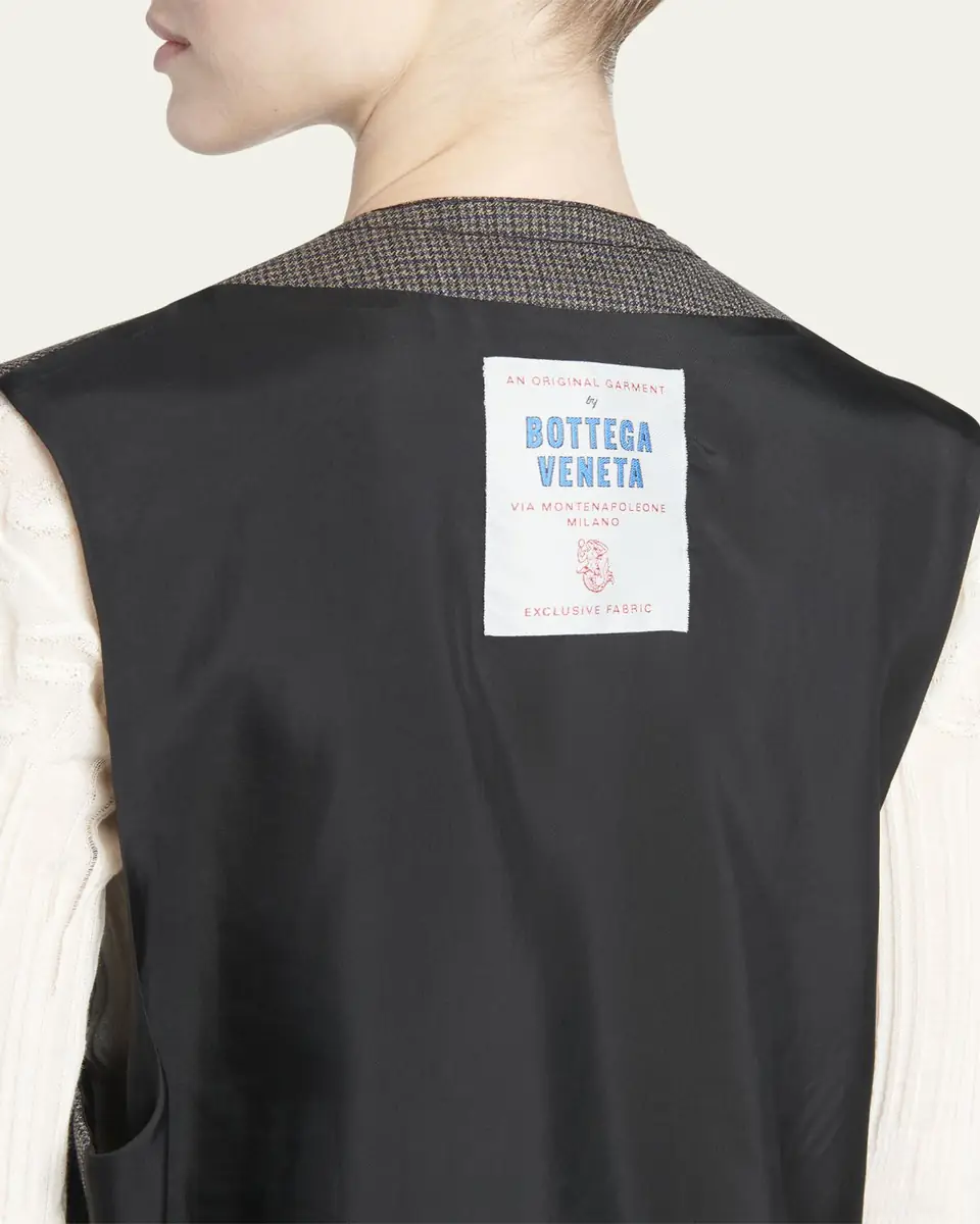Bottega Veneta Classic Wool Houndstooth Vest | Thumbnail 5 Bottega Veneta Classic Wool Houndstooth Vest | Thumbnail 5