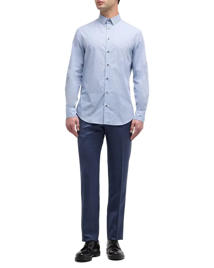 Giorgio Armani Men's Micro-Box Cotton Sport Shirt | Image 1 Giorgio Armani Men's Micro-Box Cotton Sport Shirt | Image 1