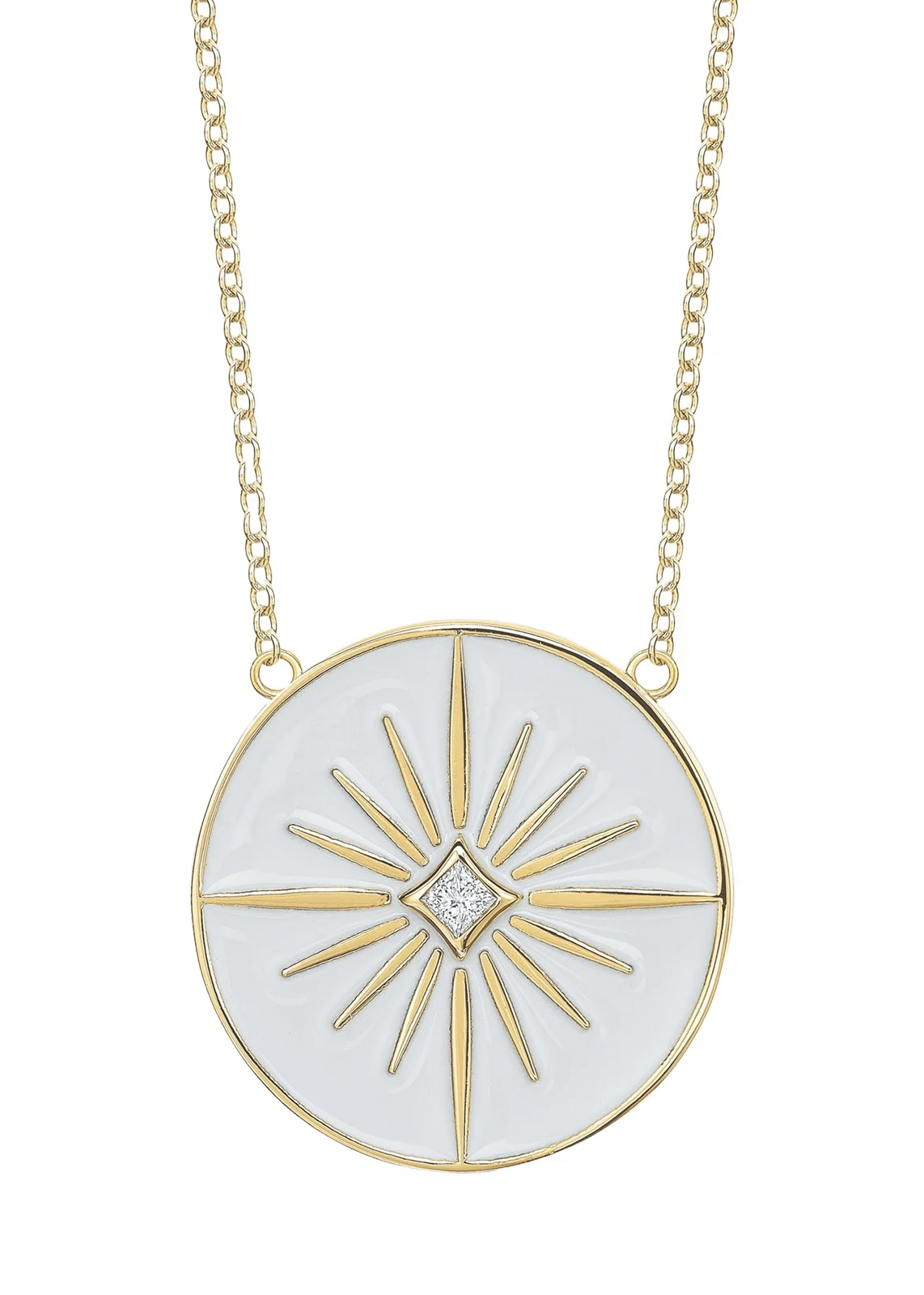 Tracee Nichols 14K Gold Lucky Star Diamond Token Necklace