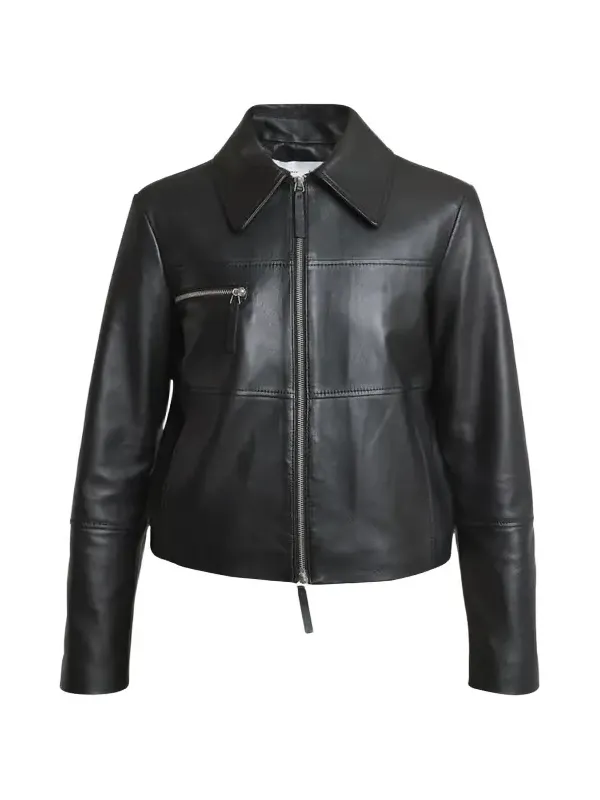 Annabel Zip-Front Leather Jacket Annabel Zip-Front Leather Jacket