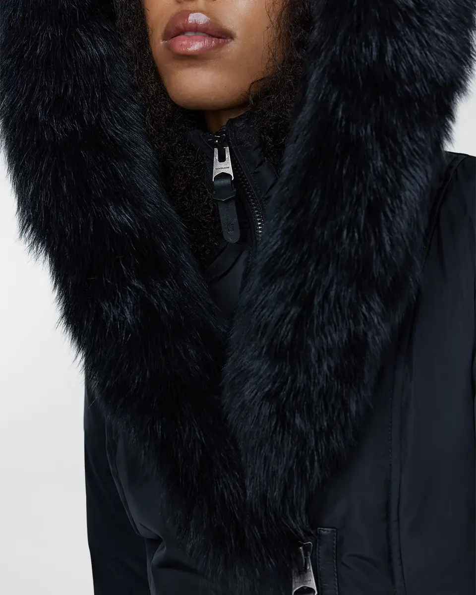 Mackage Kay Layered Parka Coat w/ Shearling Trim | Thumbnail 2 Mackage Kay Layered Parka Coat w/ Shearling Trim | Thumbnail 2