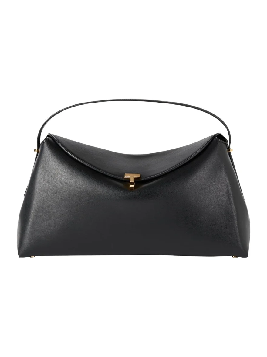 T Lock Flap Leather Shoulder Bag T Lock Flap Leather Shoulder Bag