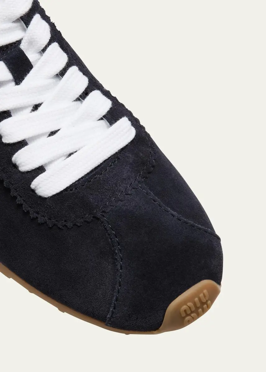 Miu Miu Suede Bicolor Retro Trainer Sneakers | Thumbnail 6 Miu Miu Suede Bicolor Retro Trainer Sneakers | Thumbnail 6