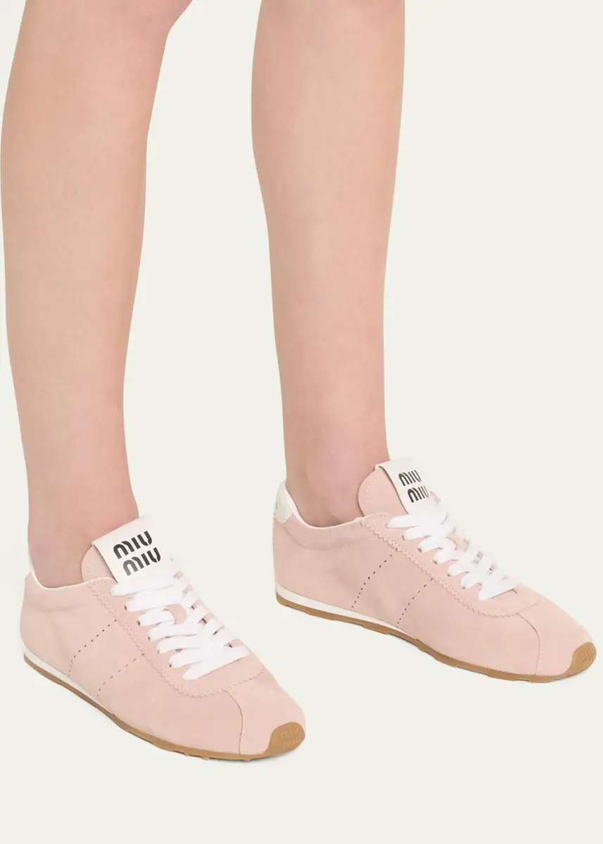 Miu Miu Suede Bicolor Retro Trainer Sneakers | Thumbnail 7 Miu Miu Suede Bicolor Retro Trainer Sneakers | Thumbnail 7
