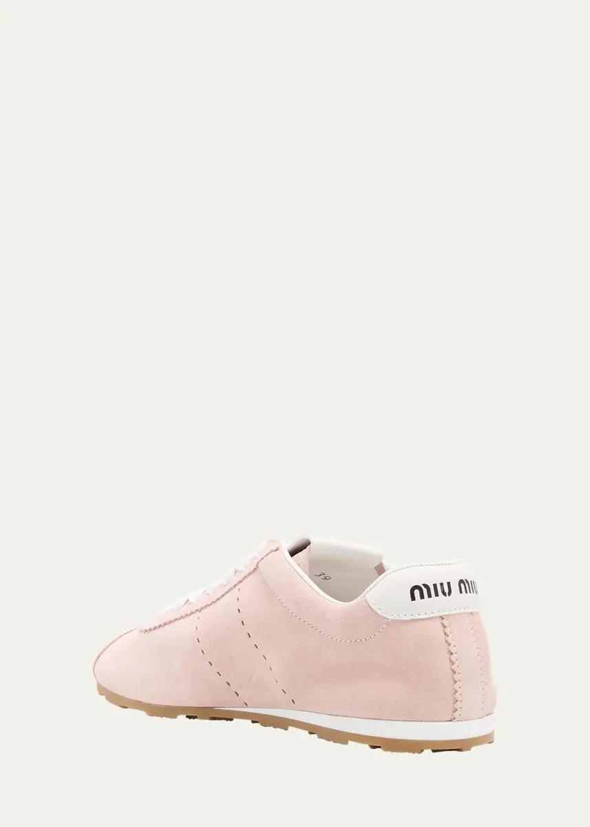 Miu Miu Suede Bicolor Retro Trainer Sneakers | Thumbnail 9 Miu Miu Suede Bicolor Retro Trainer Sneakers | Thumbnail 9