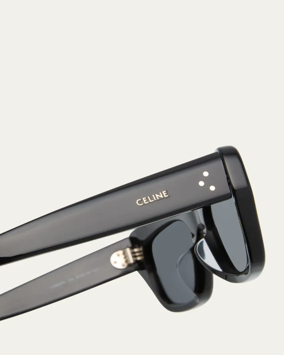 Celine Men's 3-Dot Acetate Rectangle Sunglasses | Thumbnail 5